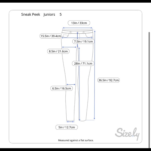 Light Green Sneak Peek Skinny Jeans -size 5 junior - Picture 9 of 9